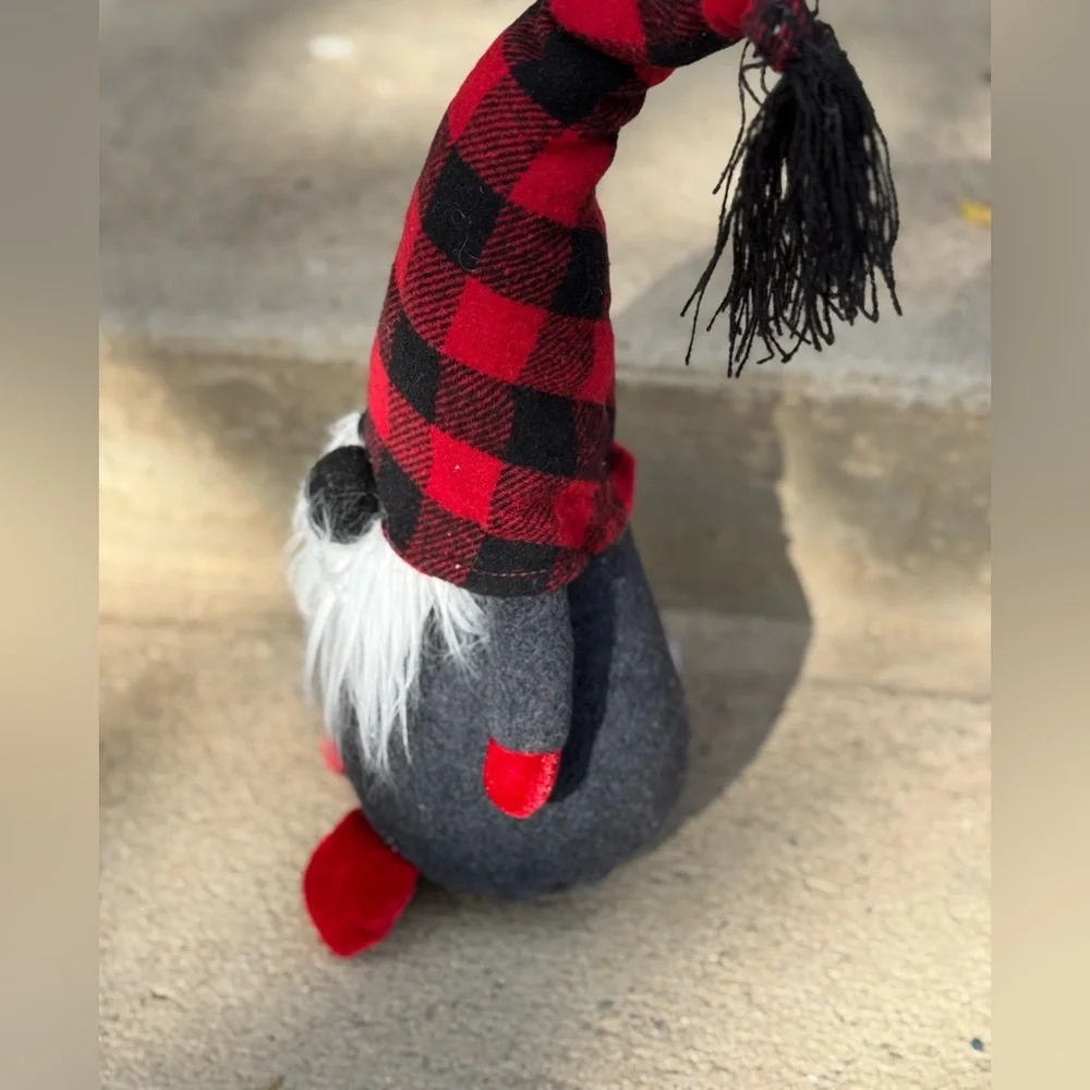 Pottery‎ Barn Gnome Plush Rustic Christmas Buffalo Plaid Farmhouse CountryCore